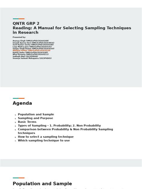 (PDF) A Manual for Selecting Sampling Techniques in .